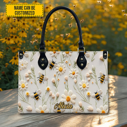 Bee & Daisy - Personalized Leather Handbag