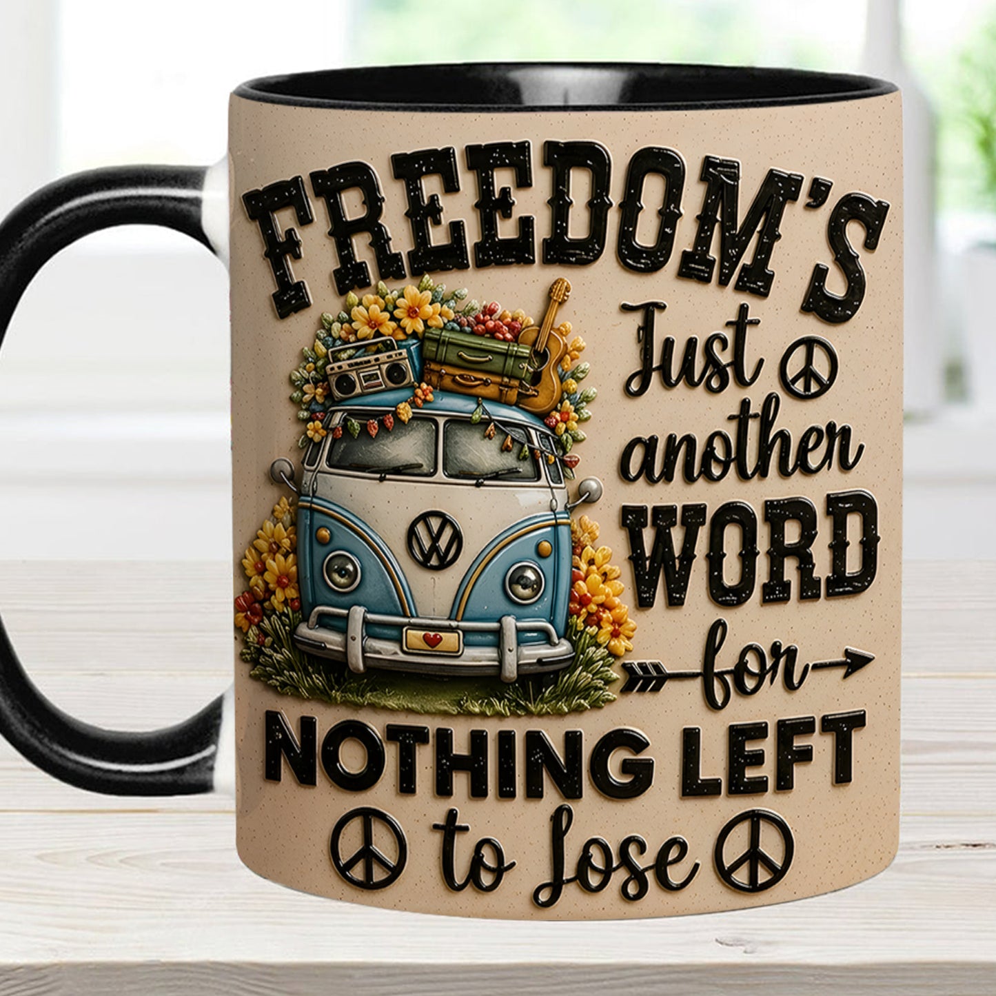 Freedom's Just Another Word - Hippie Accent Mug