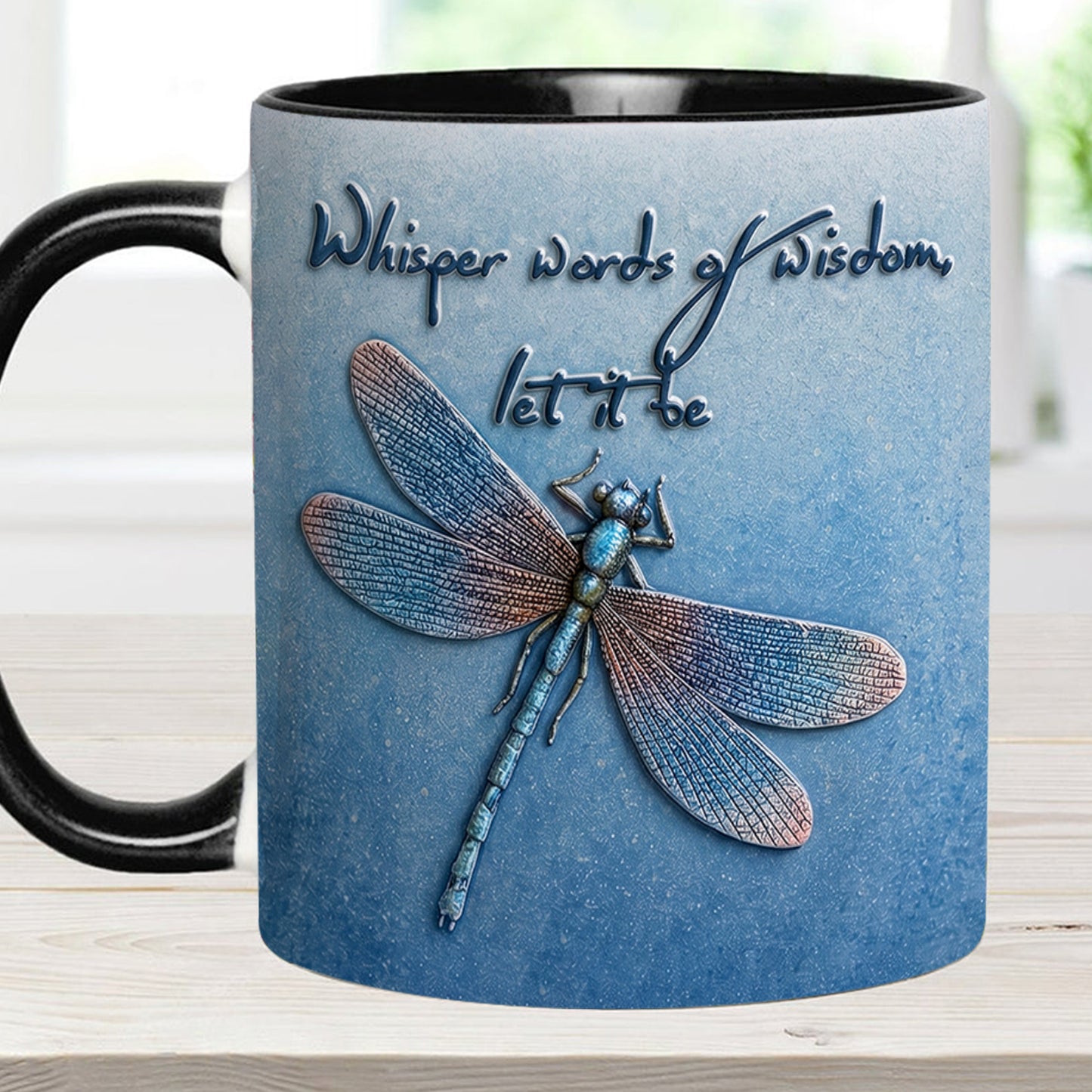 Whisper Words Of Wisdom - Dragonfly Accent Mug