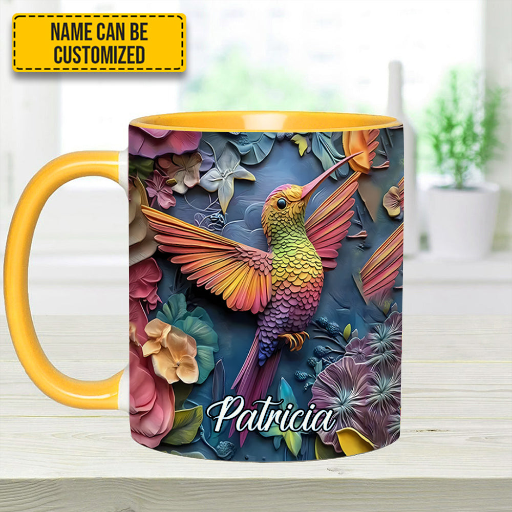 Hummingbird accent mug - Personalized Accent Mug
