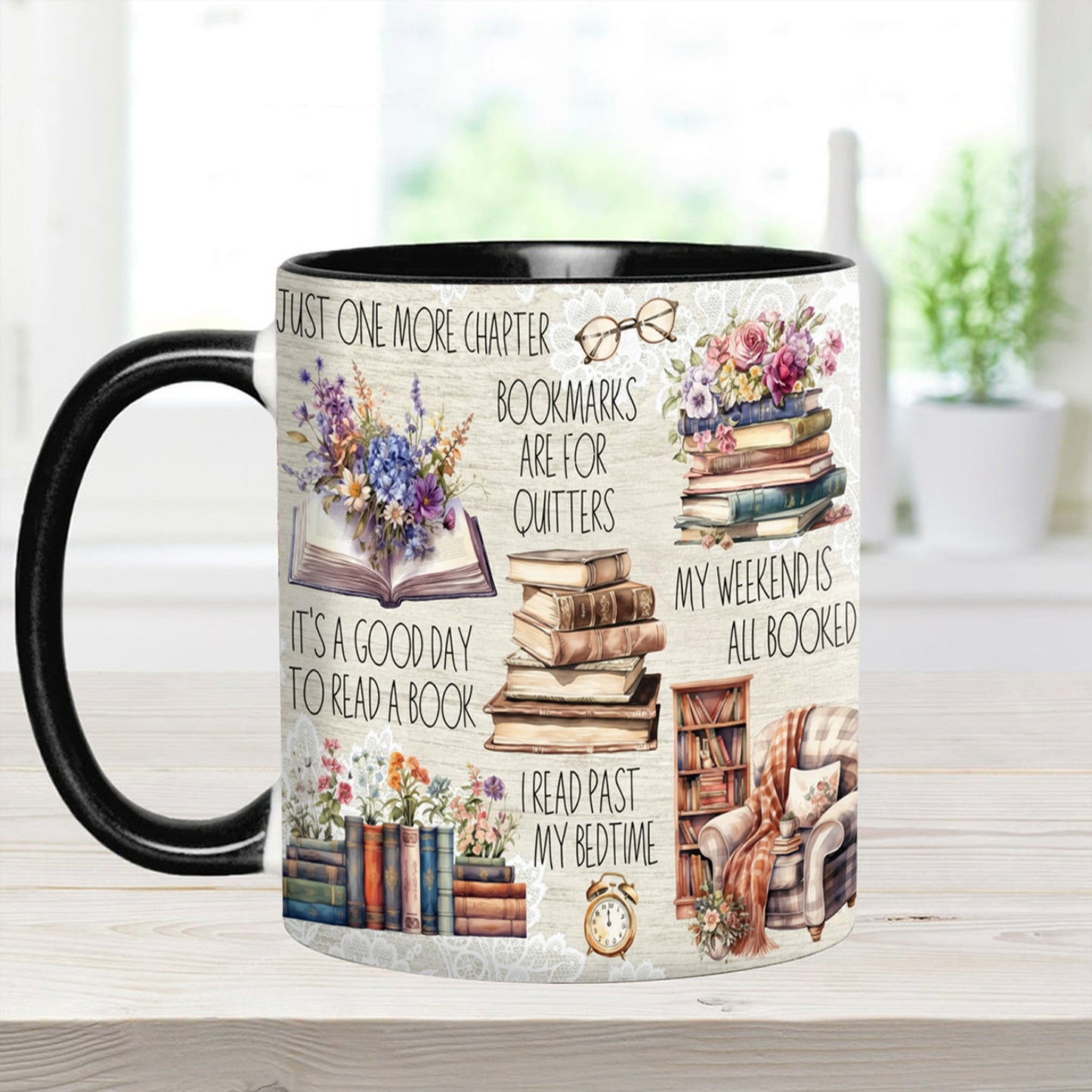 Just A Girl Who Loves Books Accent Mug