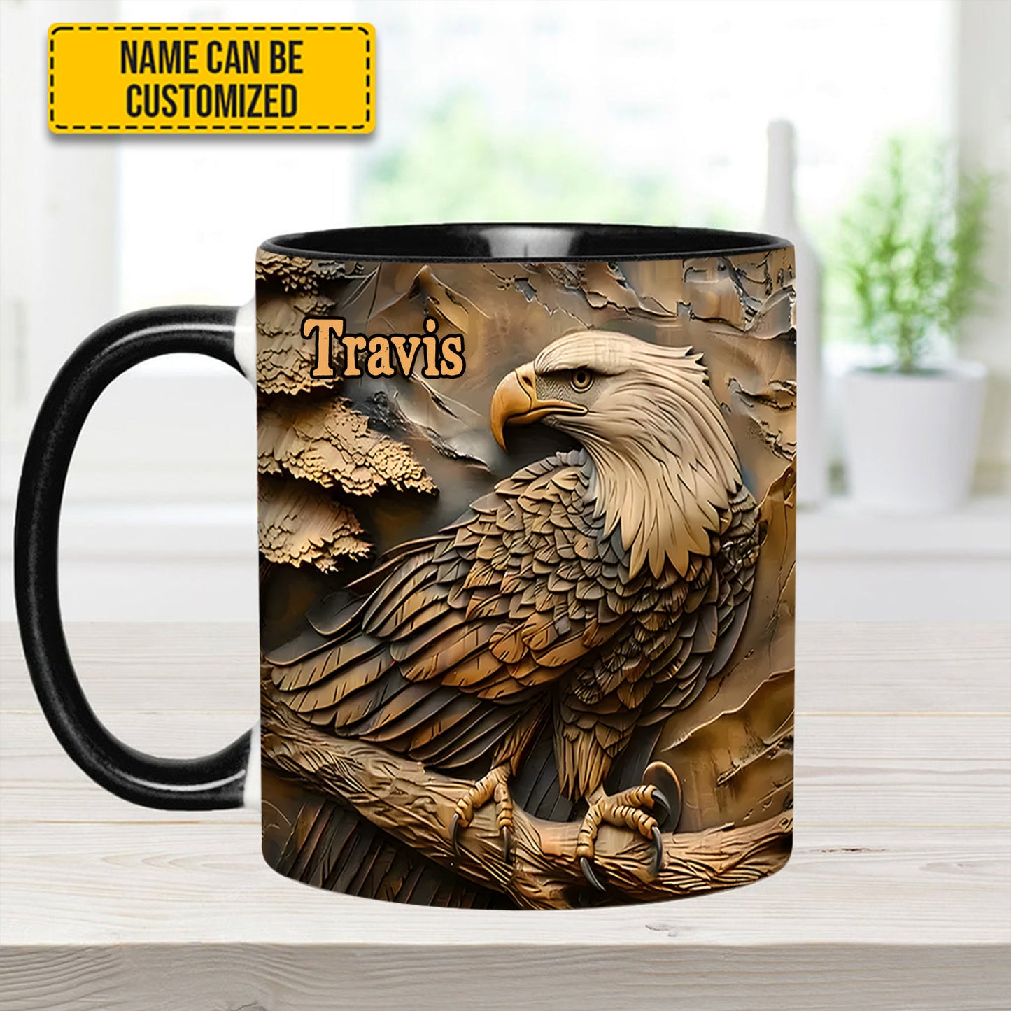 Strong Eagle - Personalized Eagle Accent Mug