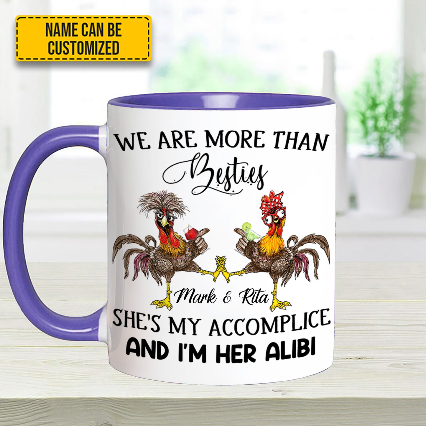 We Are More Than Bestie - Personalized Chicken Accent Mug