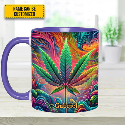 Personalized Colorful Weed Accent  Mug