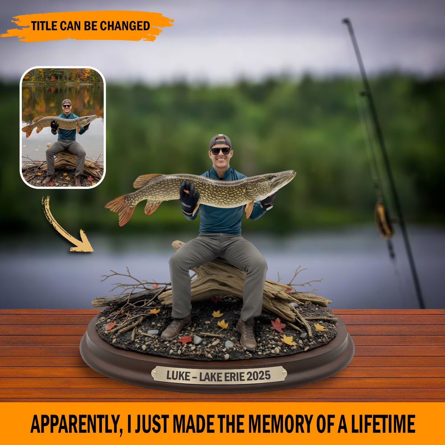 The Big Catch – Personalized Fishing Trophy Acrylic Plaque