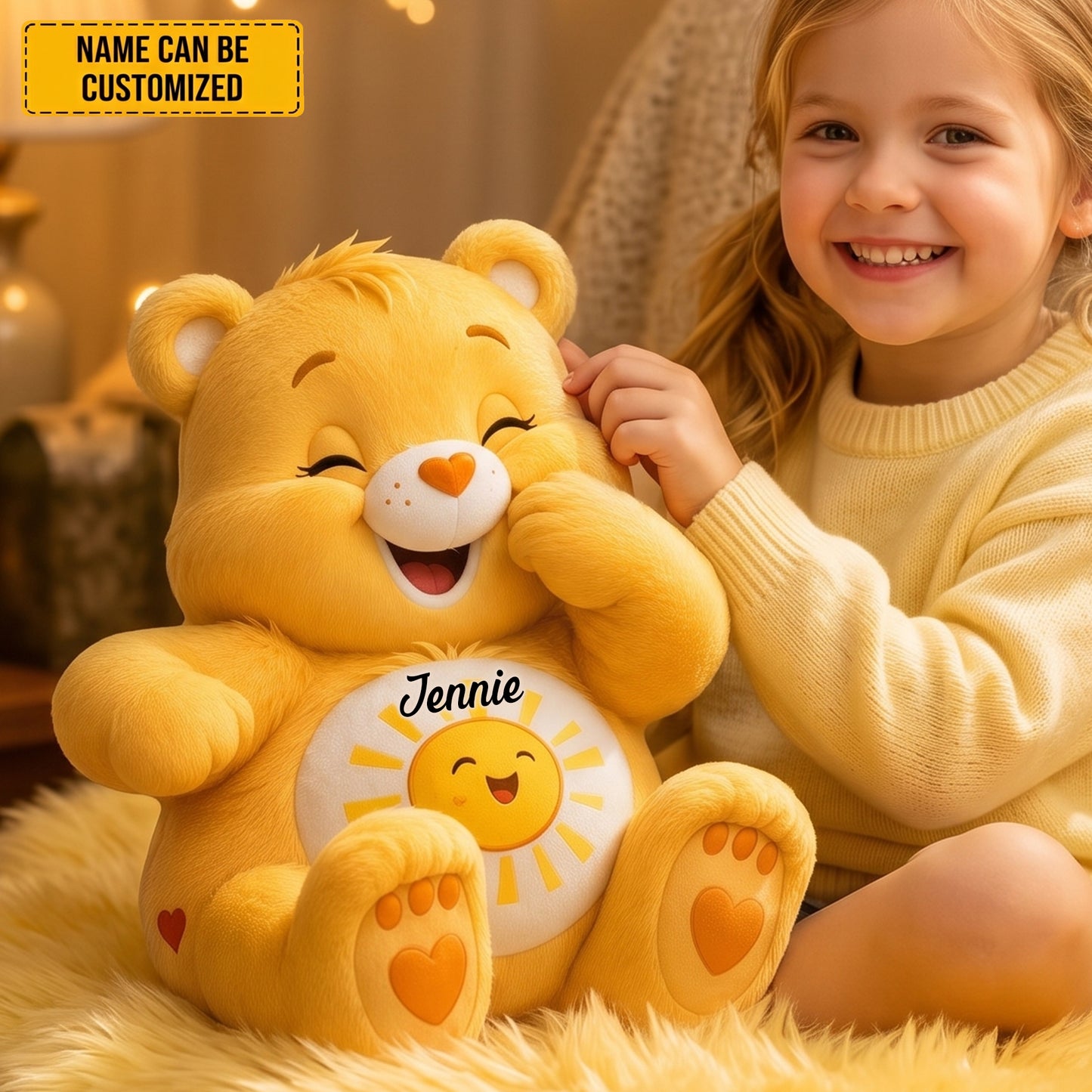 Personalized Smile Bear Pillow