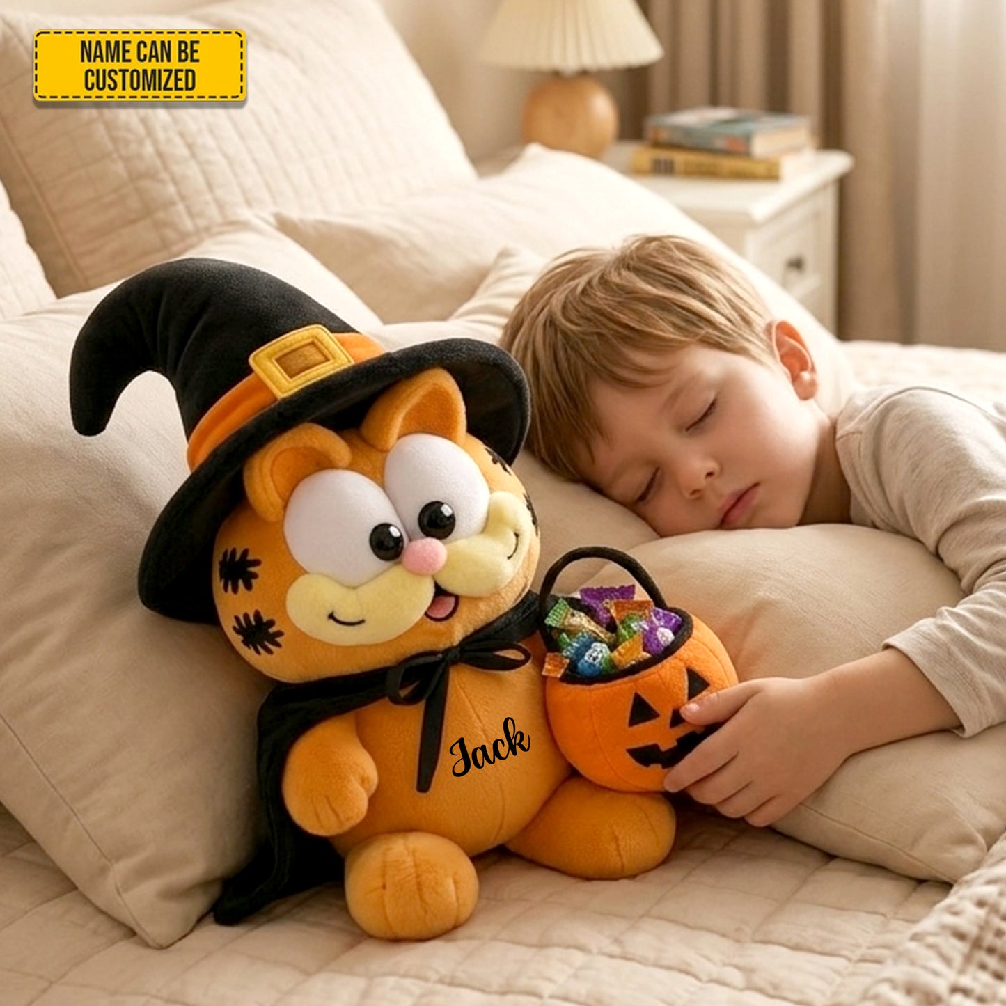 Personalized Halloween Cat Custom Shape Pillow