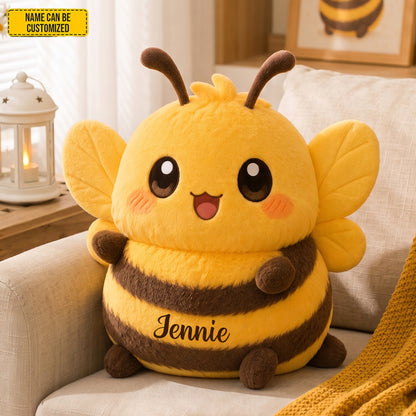 Personalized Cute Bee Custom Shape Pillow