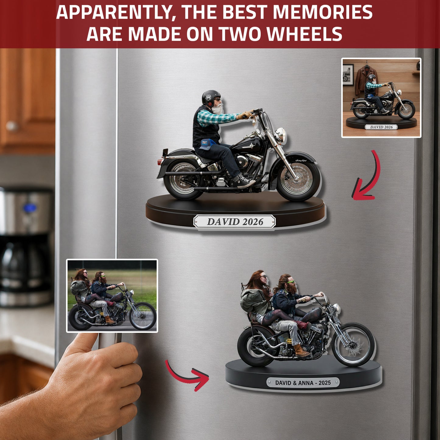 Biker Legend – Personalized Photo Acrylic Fridge Magnet
