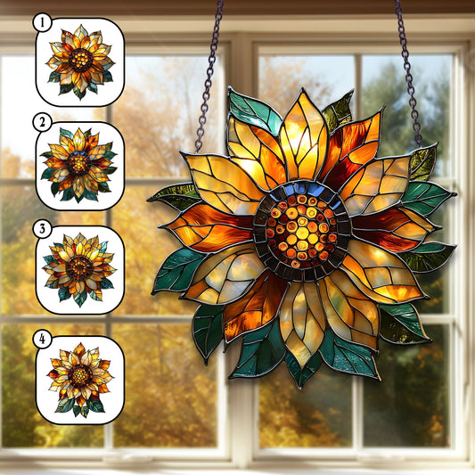 Sunflower Stained Acrylic Window Hanging
