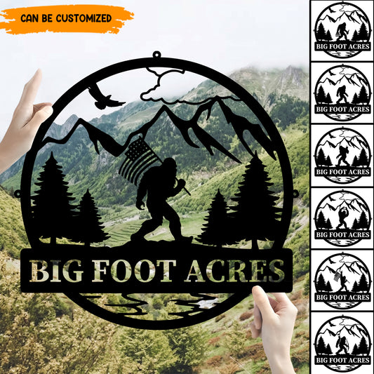 Personalized Bigfoot Metal Sign