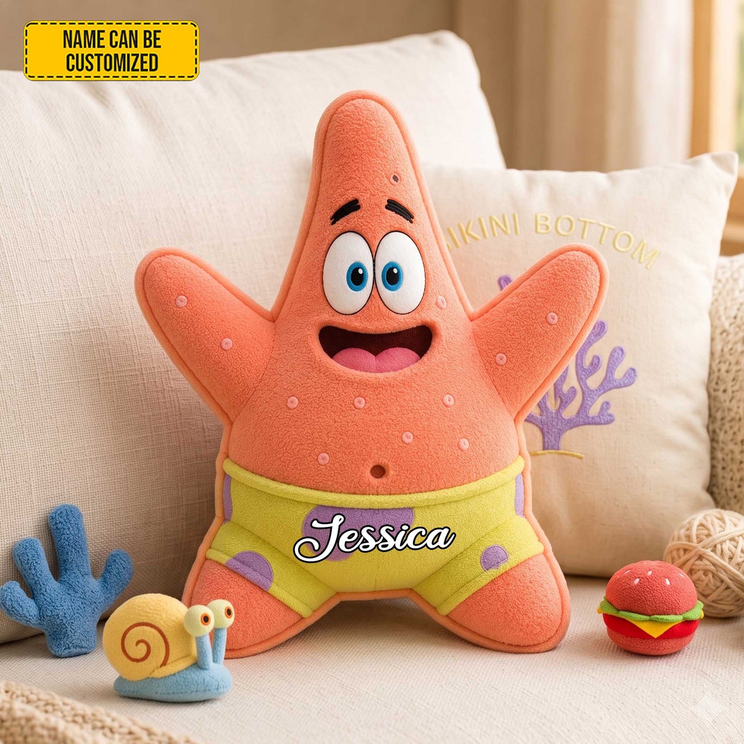 Personalized Cute Starfish Custom Shaped Pillow