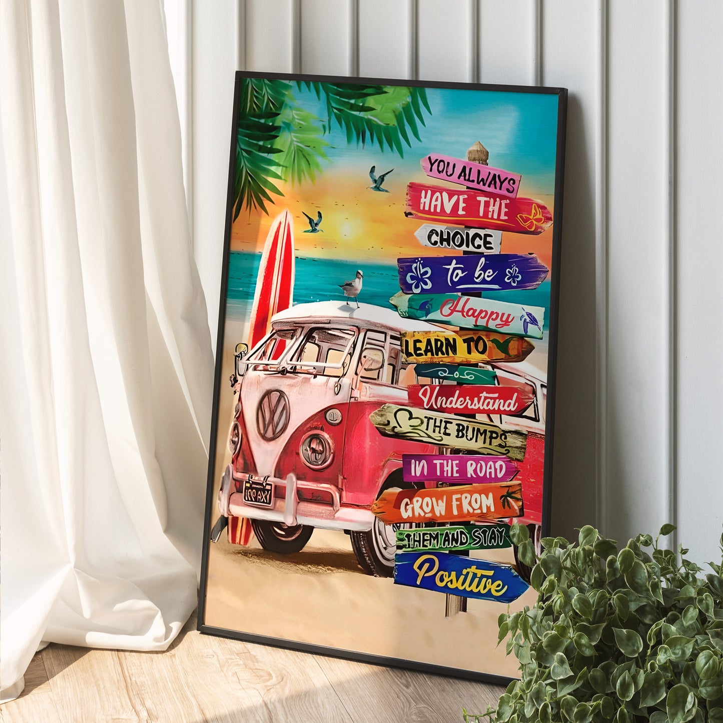 You Always Have the Choice to Be Happy - Hippie Canvas