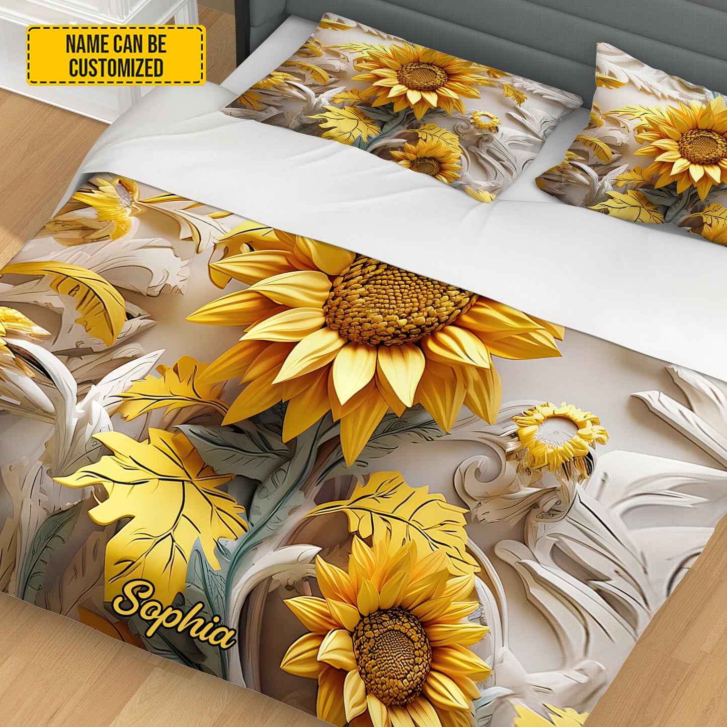 Personalize Beautiful Sunflower Bedding Set
