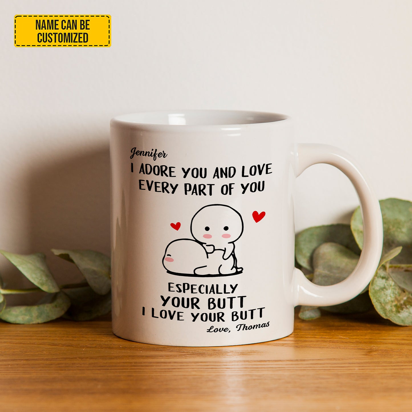 I Love Every Part of You - Personalized Couple Mug
