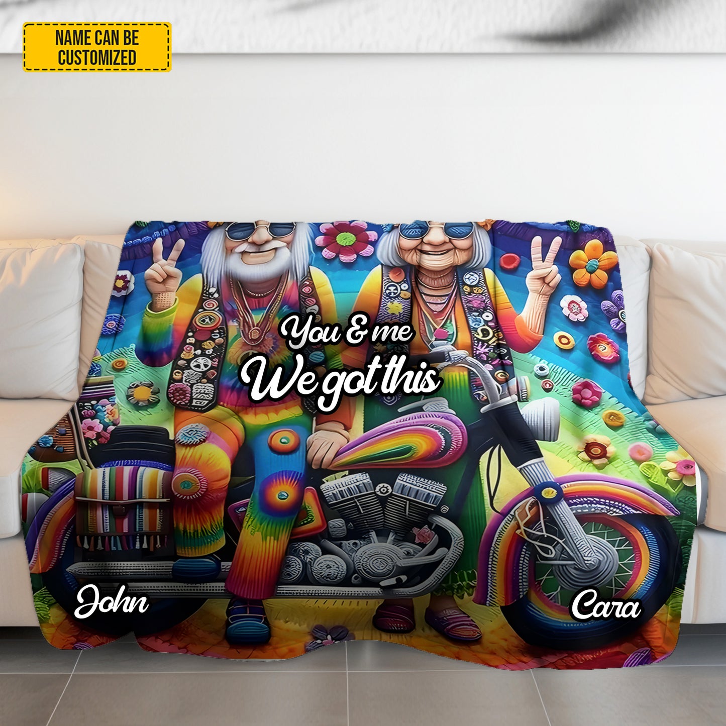 Hippie Couple Blanket