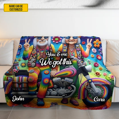 Hippie Couple Blanket