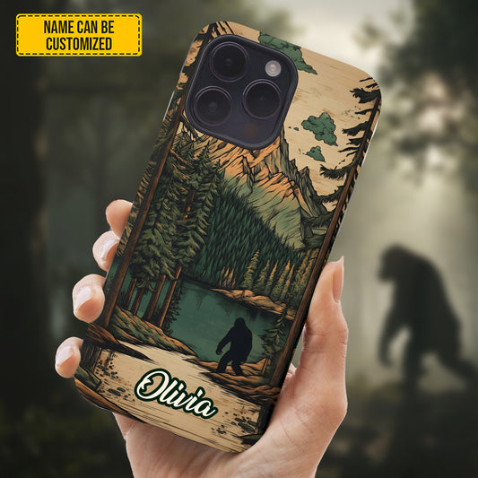 Bigfoot In The Forest - Personalized Phone Case