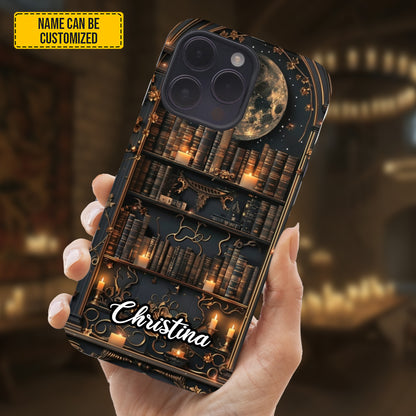 Personalized Gothic Library Moon Phone Case