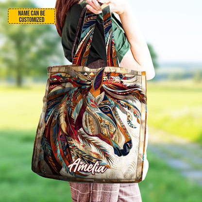 Personalized Wild Horse Tote Bag