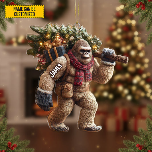 Personalized Bigfoot Christmas Acrylic Ornament