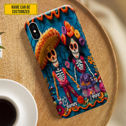 Personalized Couple Skull Phone Case