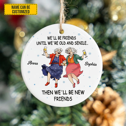 Personalized Best Friend Ceramic Ornament