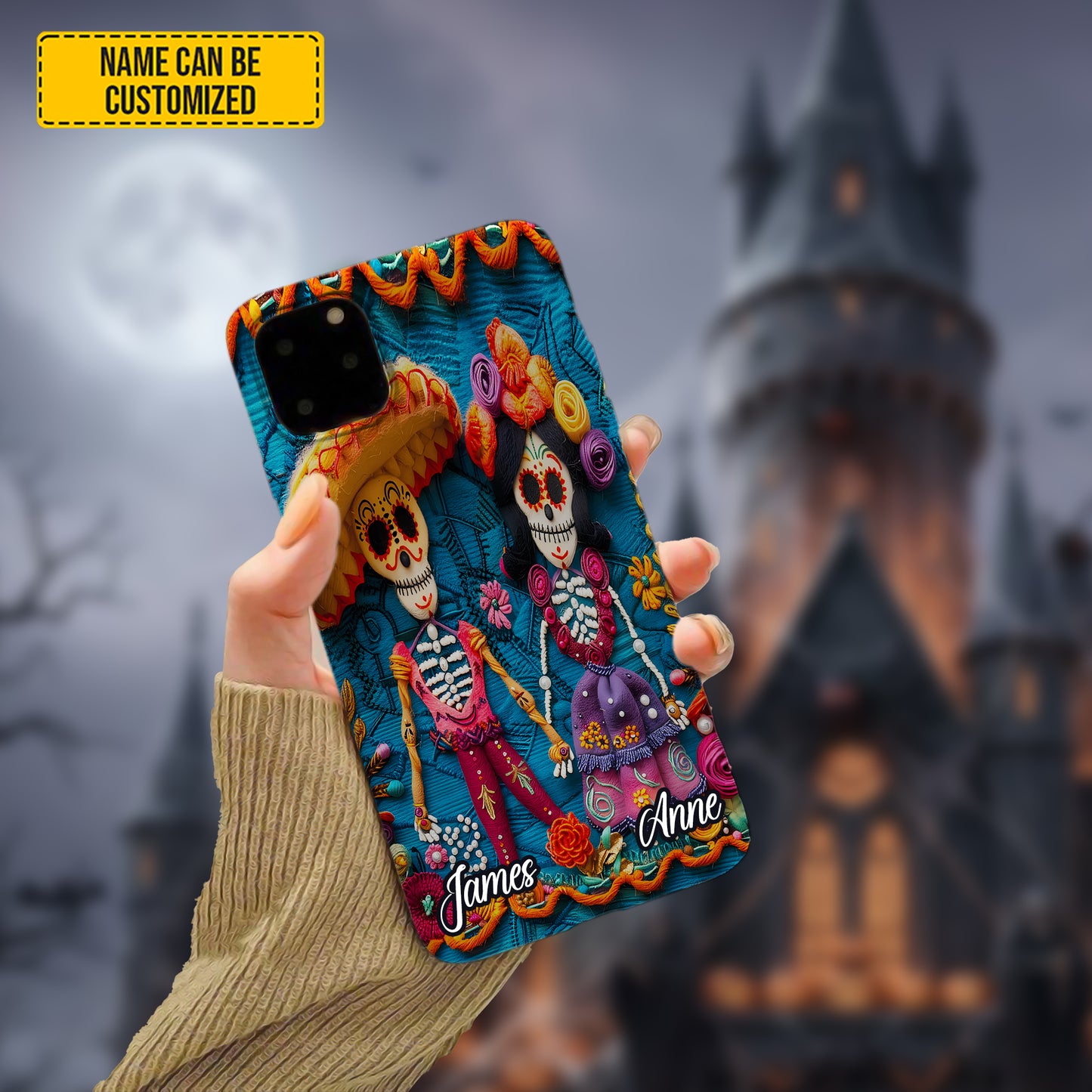 Personalized Couple Skull Phone Case