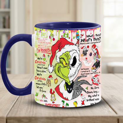 Funny Green Christmas Accent Mug