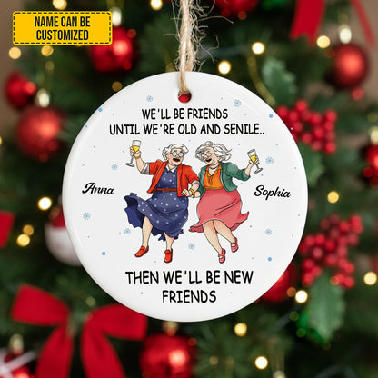 Personalized Best Friend Ceramic Ornament