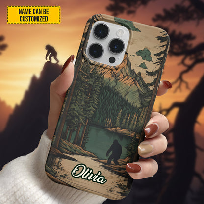 Bigfoot In The Forest - Personalized Phone Case