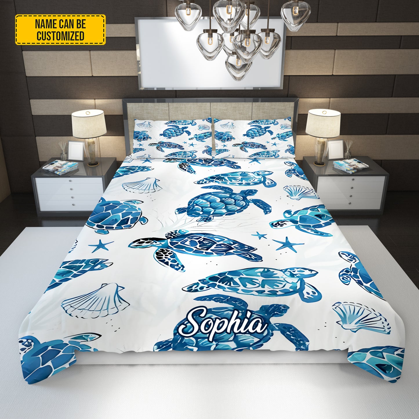 Personalize Sea Turtle Bedding Set