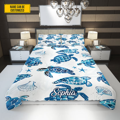 Personalize Sea Turtle Bedding Set