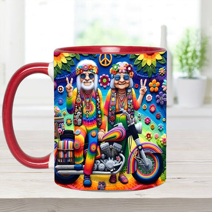 Couple Hippie Accent Mug