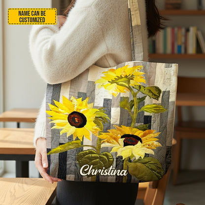 Sunflower Beautiful - Personalized Sunflower Tote Bag