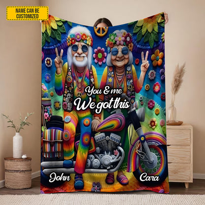 Hippie Couple Blanket