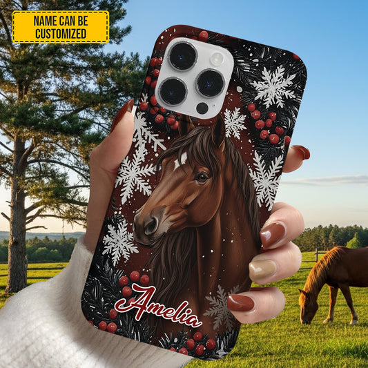 Personalized Horse Christmas Phone Case