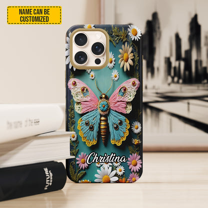 Floral Butterflies - Personalized Phone Case
