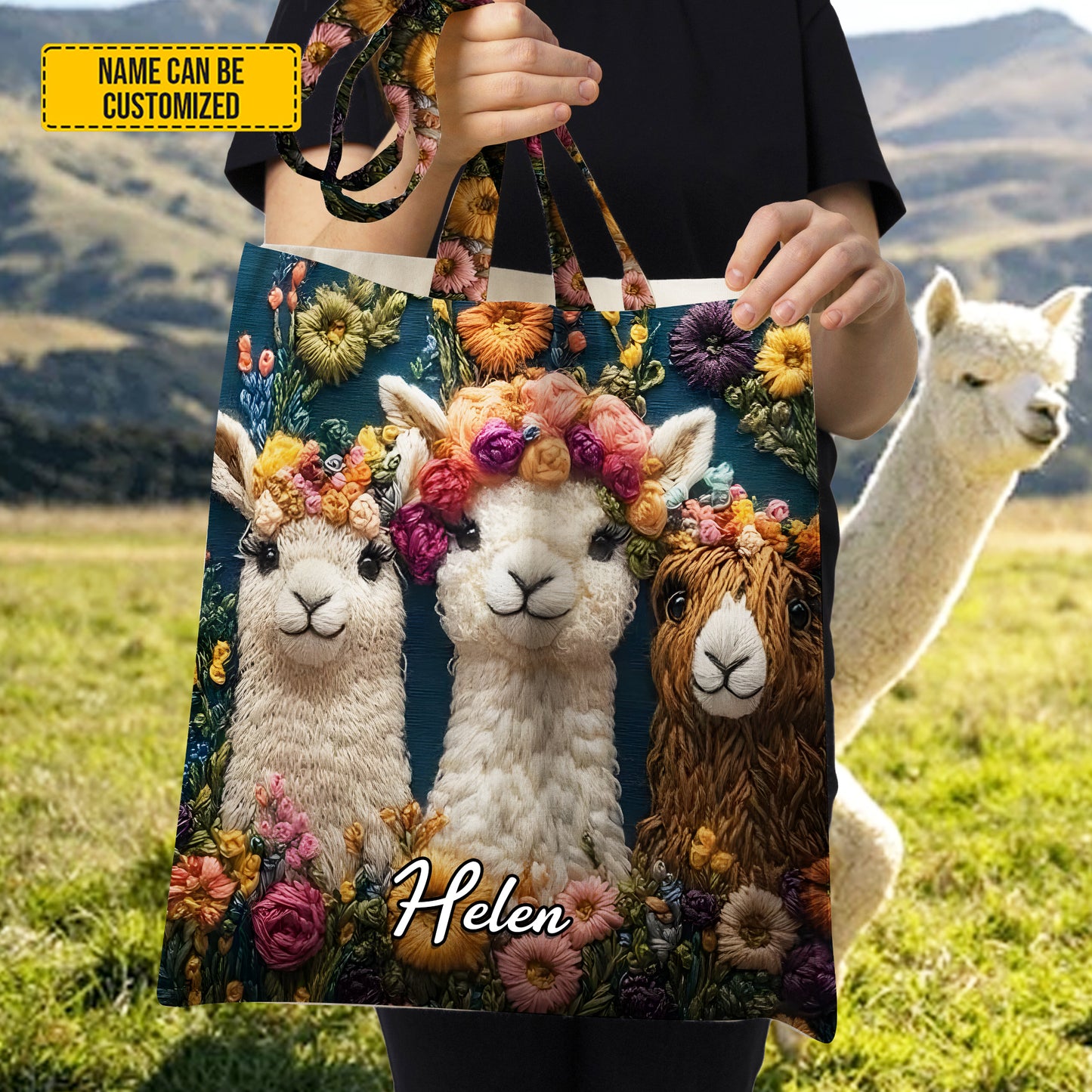 Personalized Alpaca Funny Tote Bag