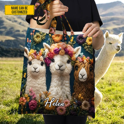 Personalized Alpaca Funny Tote Bag