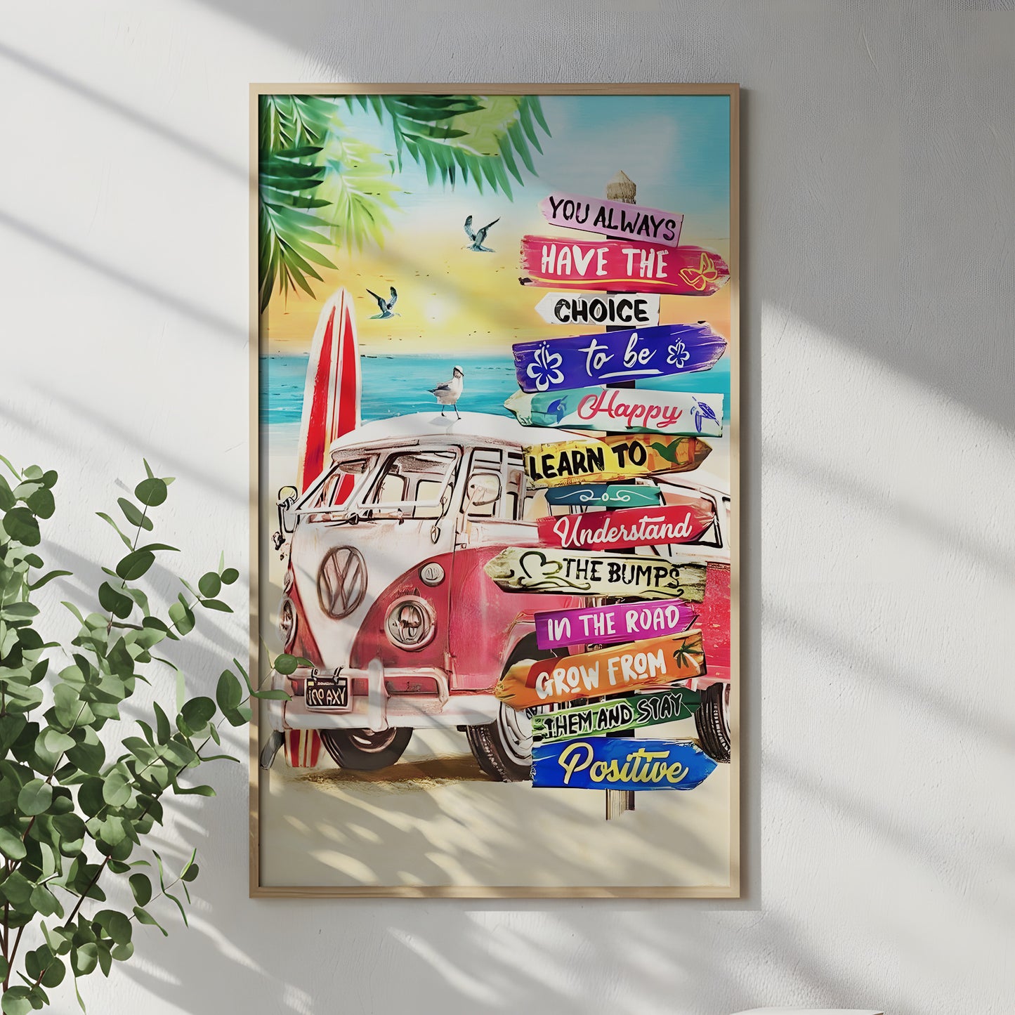 You Always Have the Choice to Be Happy - Hippie Canvas