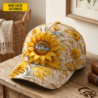 Personalized Sunflowers Classic Cap