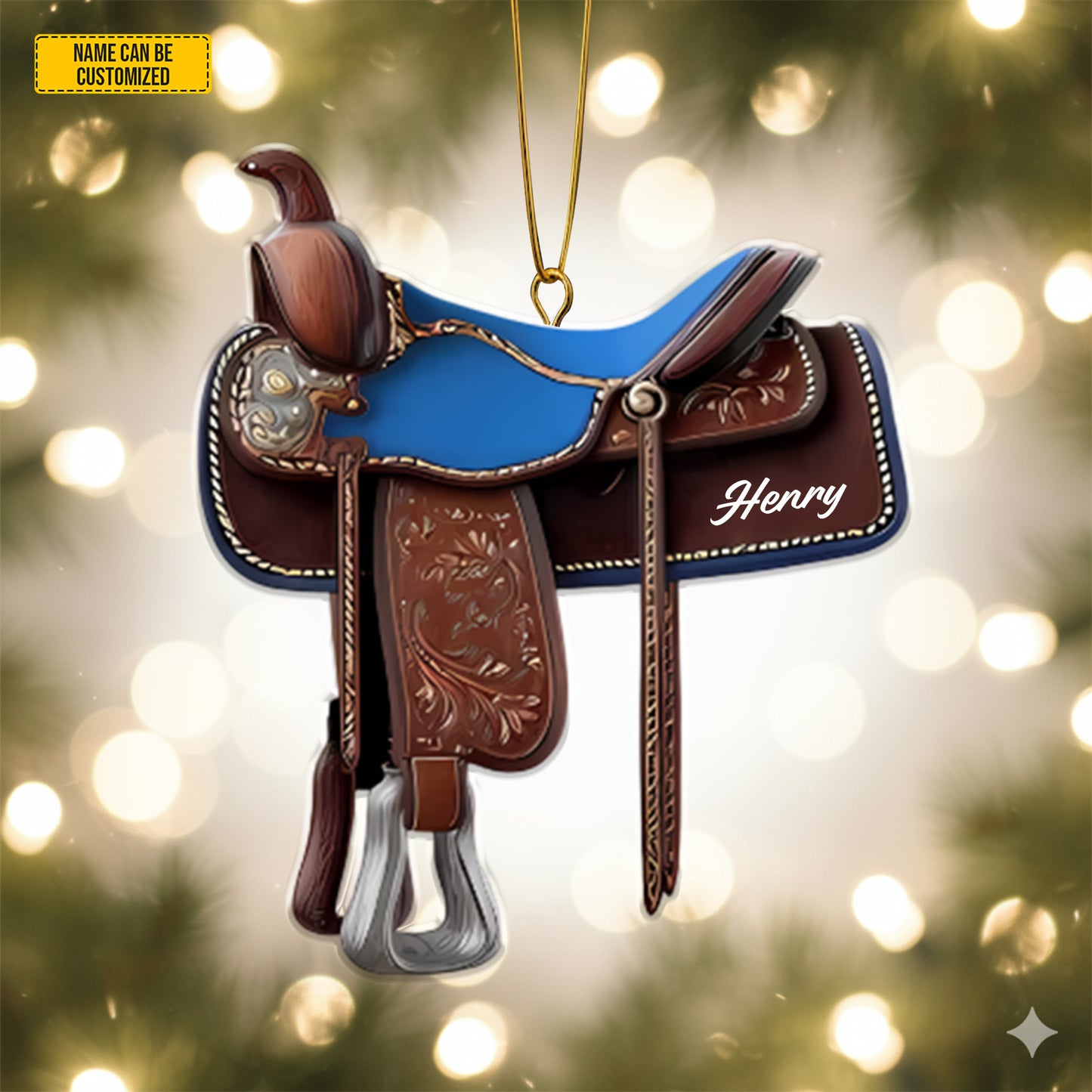 Western Horse  - Personalized Cowgirl Acrylic Ornament