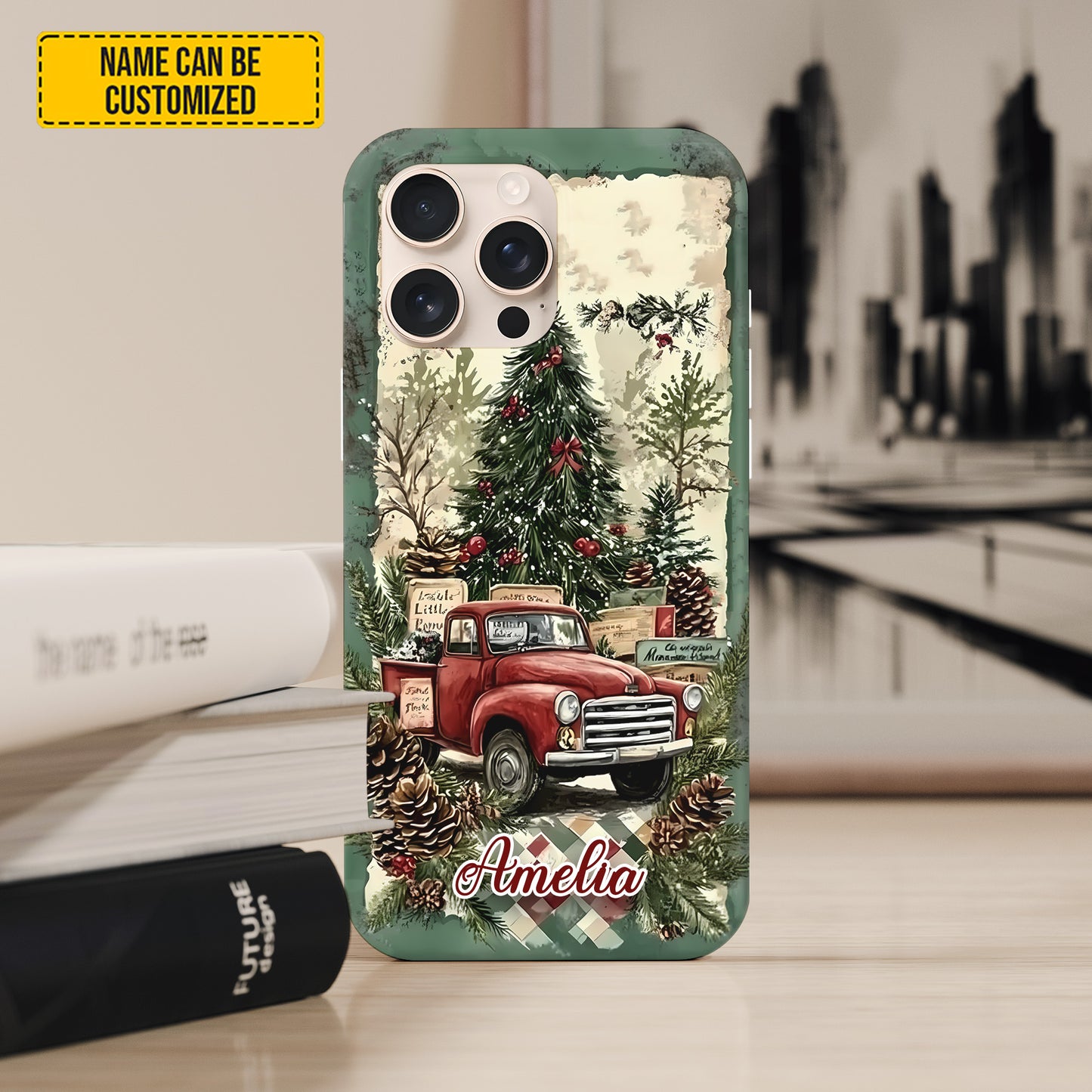 Personalized Vintage Christmas Truck Phone Case