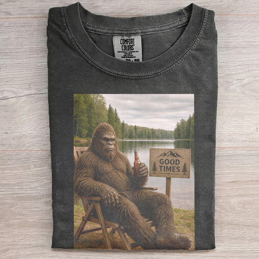 Good Times in the Wild – Bigfoot Camping Shirt