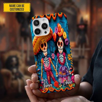 Personalized Couple Skull Phone Case