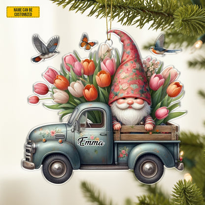 Personalized Gnome Truck Acrylic Ornament