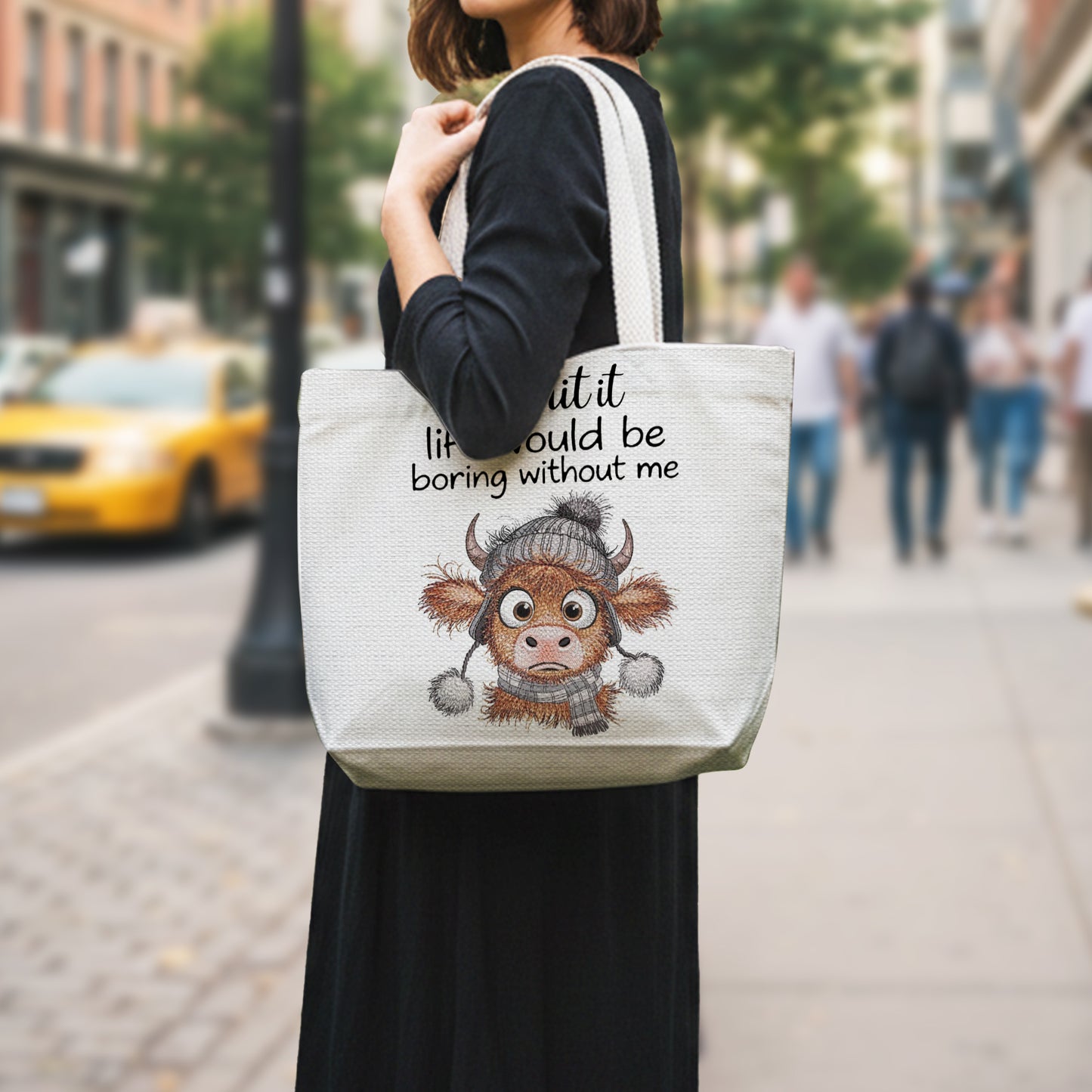 Funny Highland Cow Tote Bag