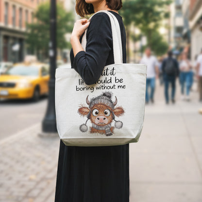 Funny Highland Cow Tote Bag