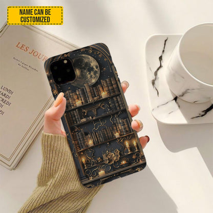 Personalized Gothic Library Moon Phone Case
